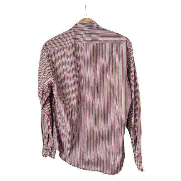 Zara Men's Striped Button Down Shirt Sz 16 - Picture 8 of 12